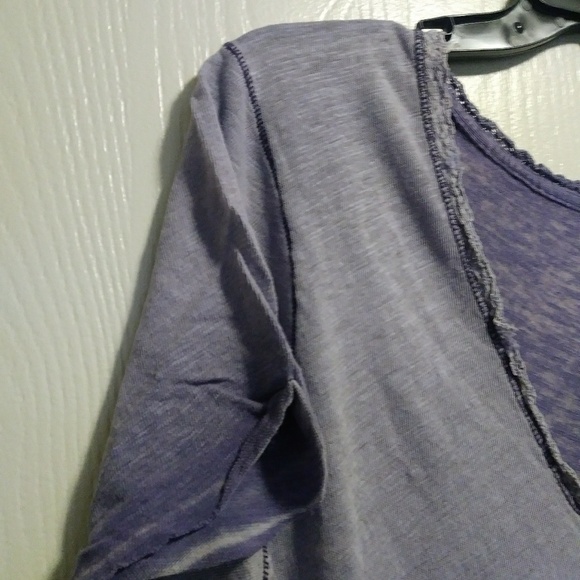 Free People lace trim linen tee - Picture 4 of 8